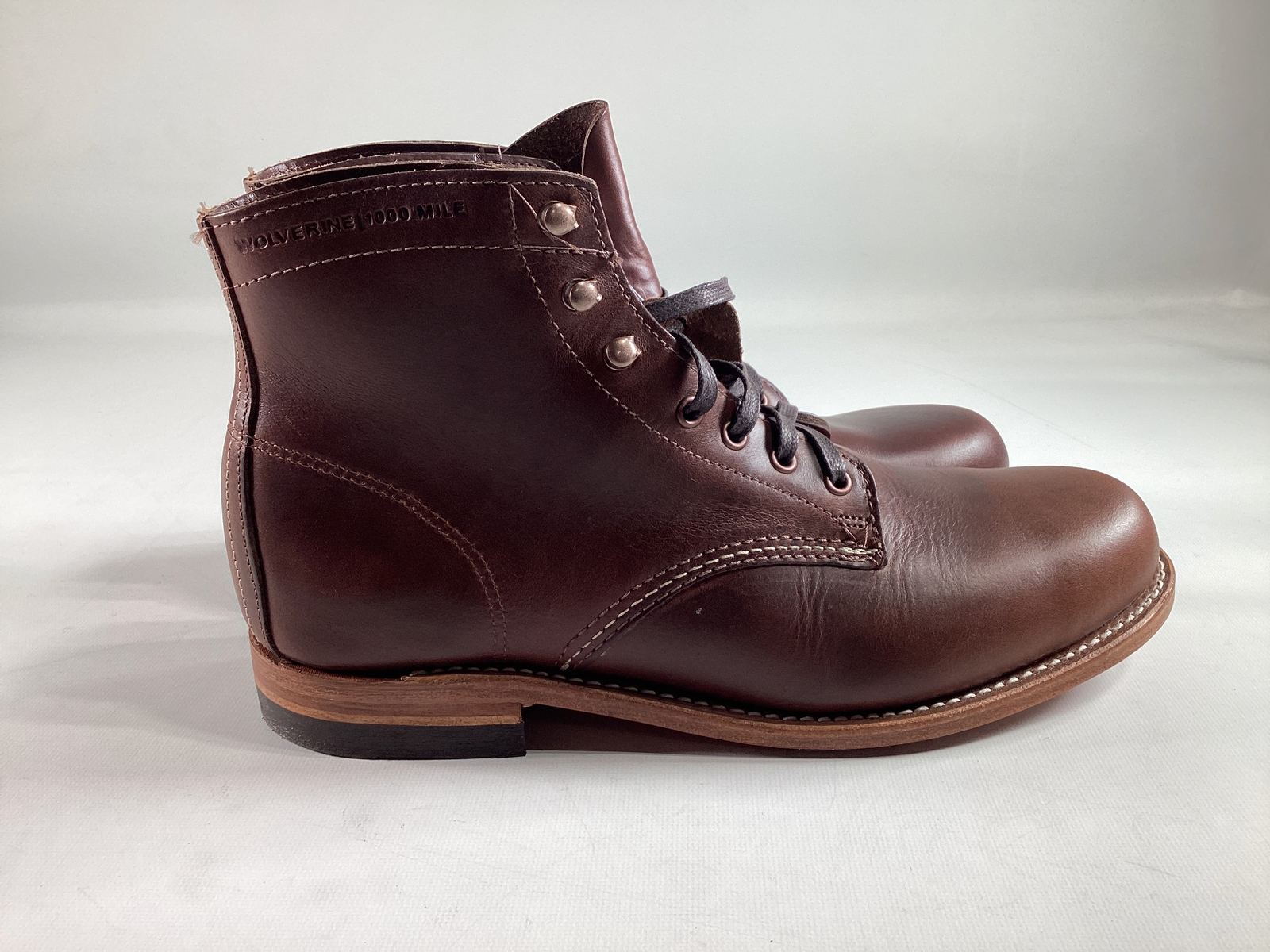 Mens Wolverine 1000 Mile Brown Leather Boots NEW | eBay