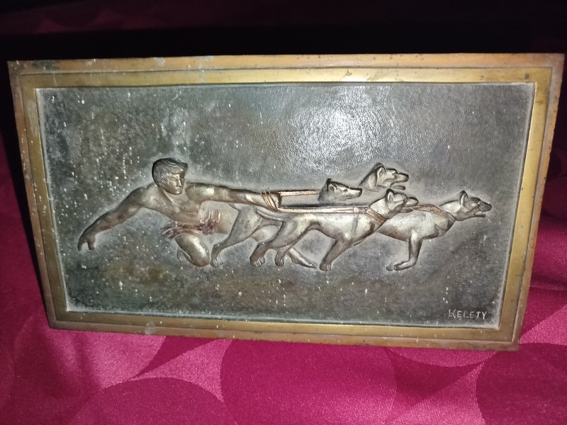 A.Kelety- Plaque Tableau En Bronze.  DÃ©But Xx
