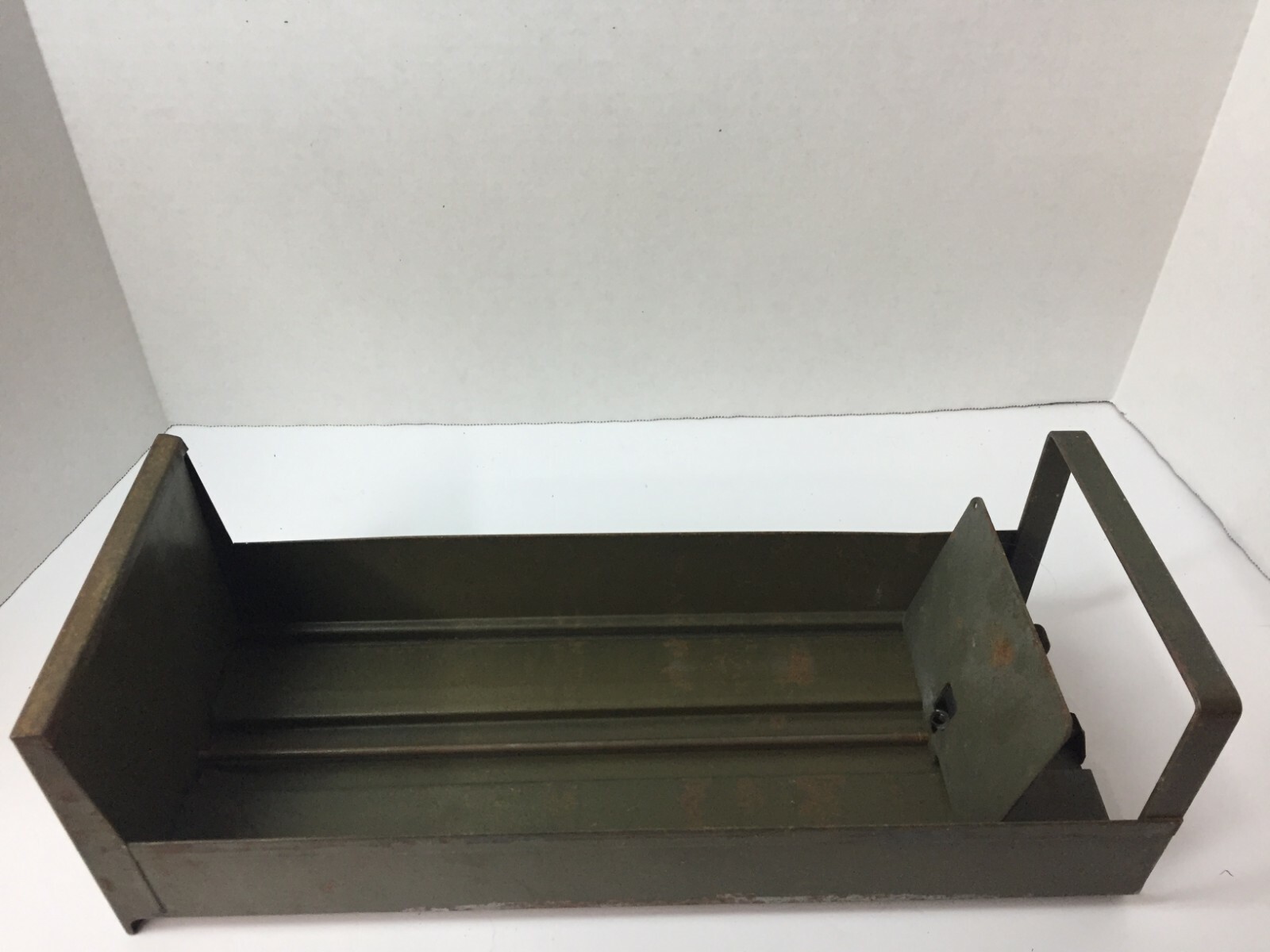 Lot of 3 Vintage Card Catalog Box Steel Green Industrial Metal Drawer Only