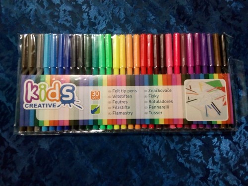 30 Filzstifte Buntmalstifte - Kids Creative 