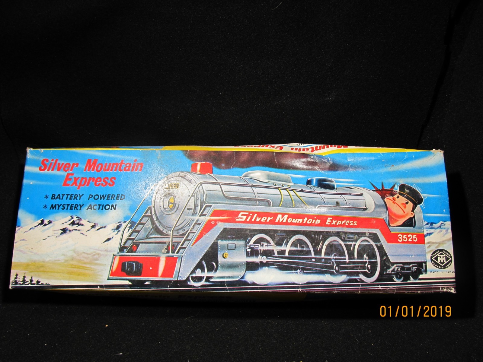 VINTAGE Marx 1960'S Silver Mountain Express Battery Operated Locomotive In Box