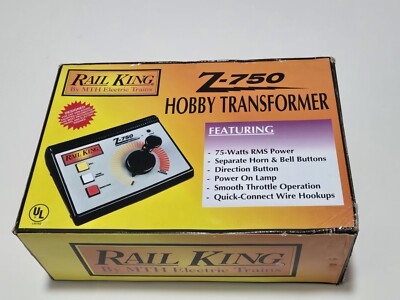 Rail King By MTH Electric Trains Z-750 Hobby Transformer USA In Original Box