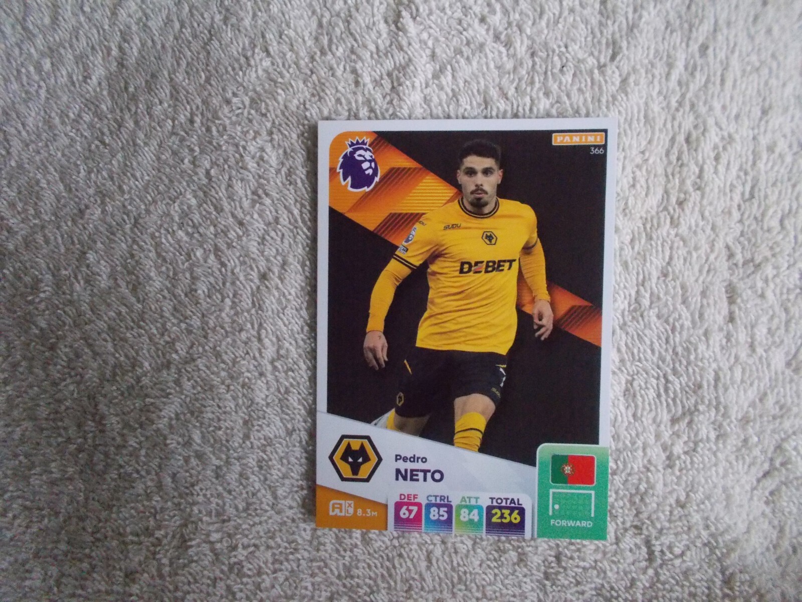 PANINI サッカーカード CHRONICLES CERTIFIED PEDRO NETO WOLVERHAMPTON WANDERERS 22/47 #30 送料無料 中古 IT1 Adrenalyn XL 2025 football 