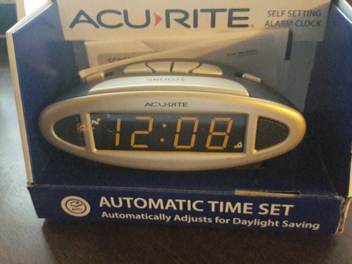 AcuRite 13027A Intelli-Time Digital Alarm Clock #H3M
