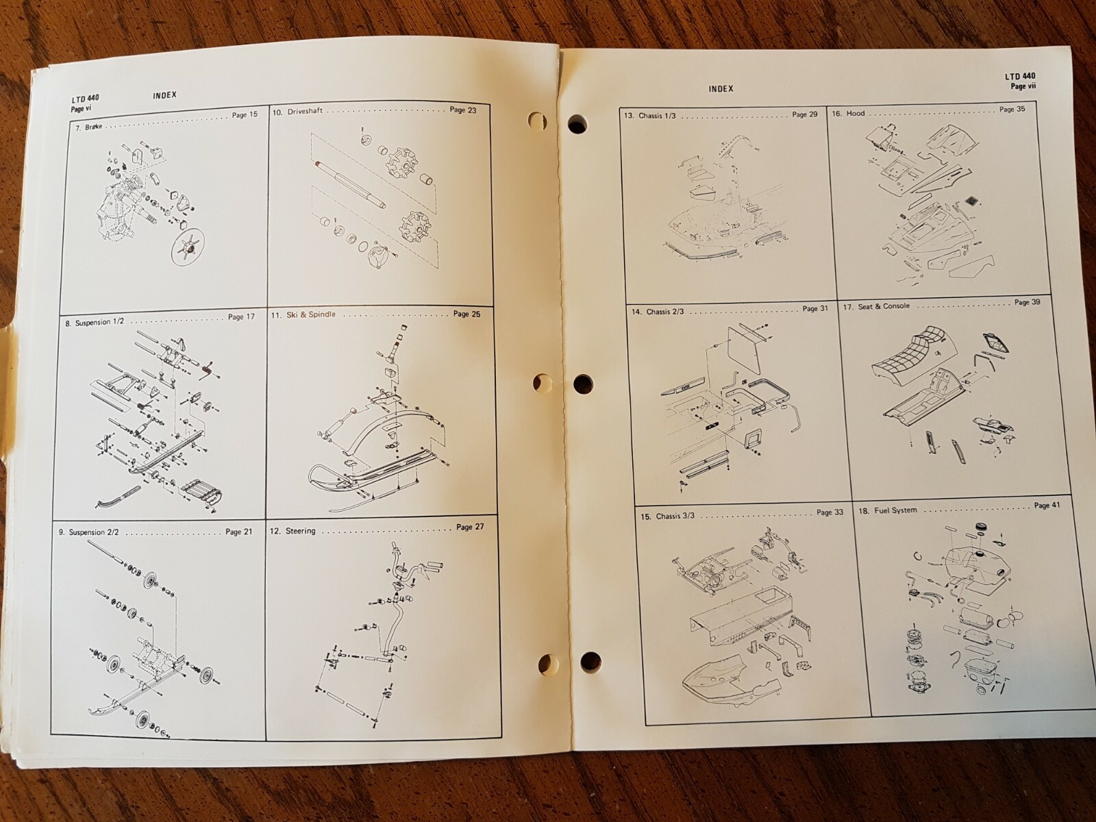 Vintage Original 1980 Kawasaki Snowmobile Parts Catalog LTD 440 French English