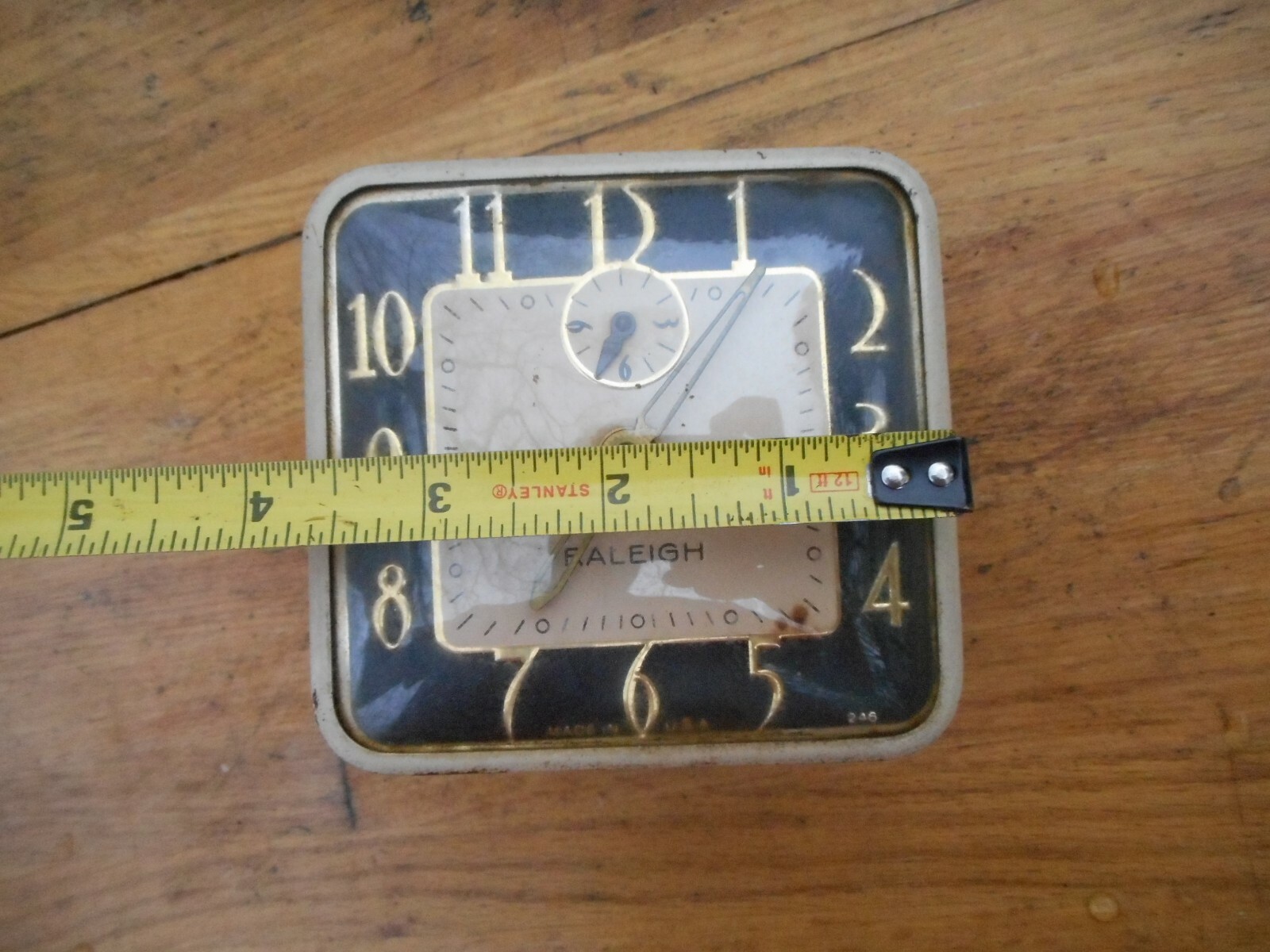 Vintage Raleigh USA # 249 Alarm Clock For Parts / Repair Rare! Mid Century