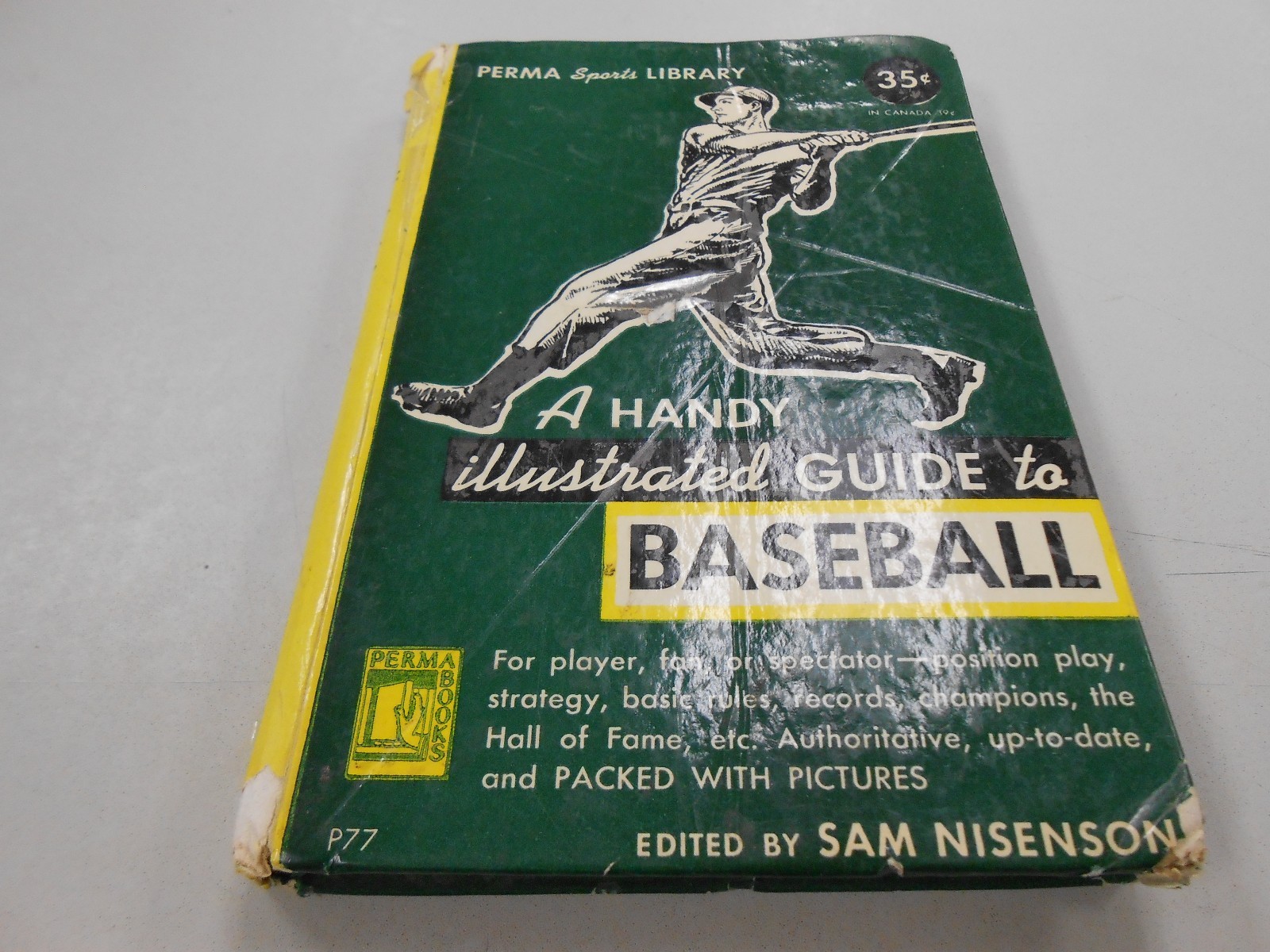 A Handy Illustrated Guide to Baseball edited by Sam Nisenson (1950, Perma)! OLD!