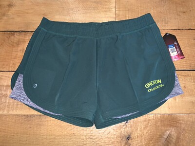Women's Colosseum Oregon Ducks Green Runaway Athletic College Shorts NWT Medium