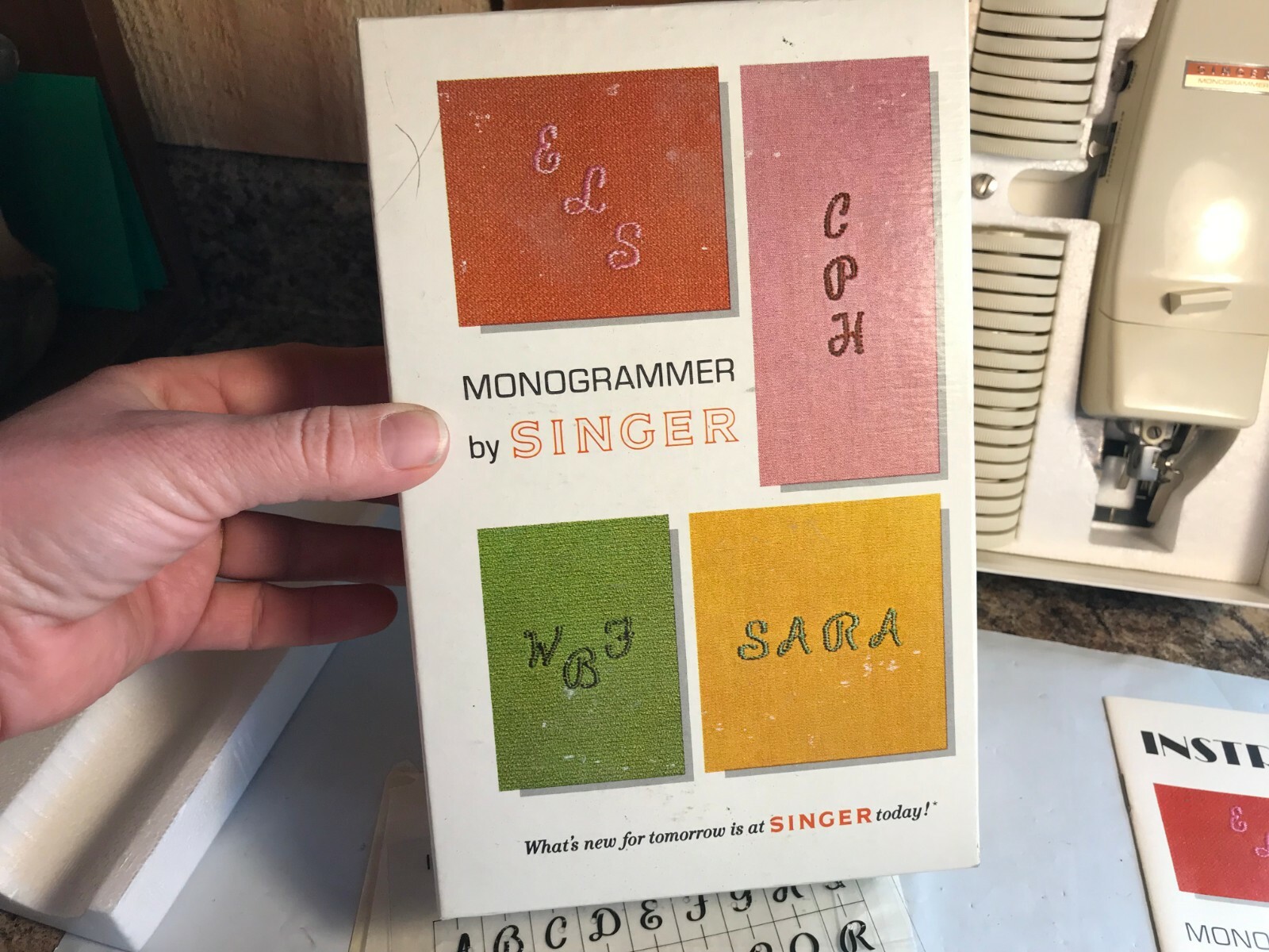 Vintage Monogrammer by Singer with Discs and Instructions