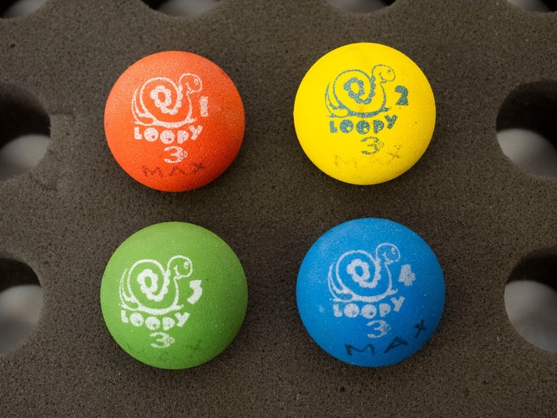 3d Loopy 1 2 3 4 Minigolfball Set Mrr Minigolf Ball Rot Gelb GrÃ¼N Blau