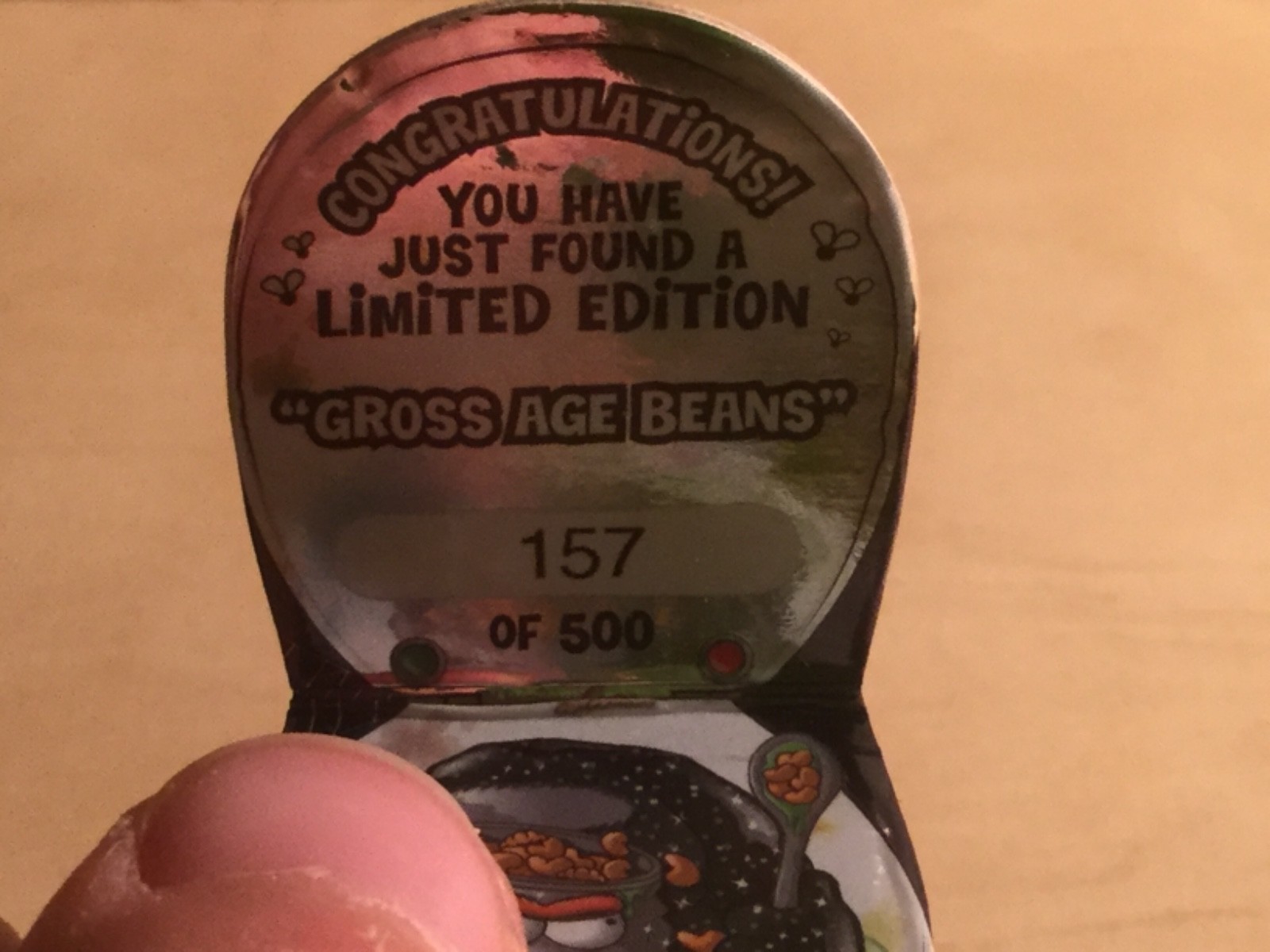 Grossery Gang Series 5 Time Wars Gross Age Beans LIMITED EDITION #157/500 VHTF