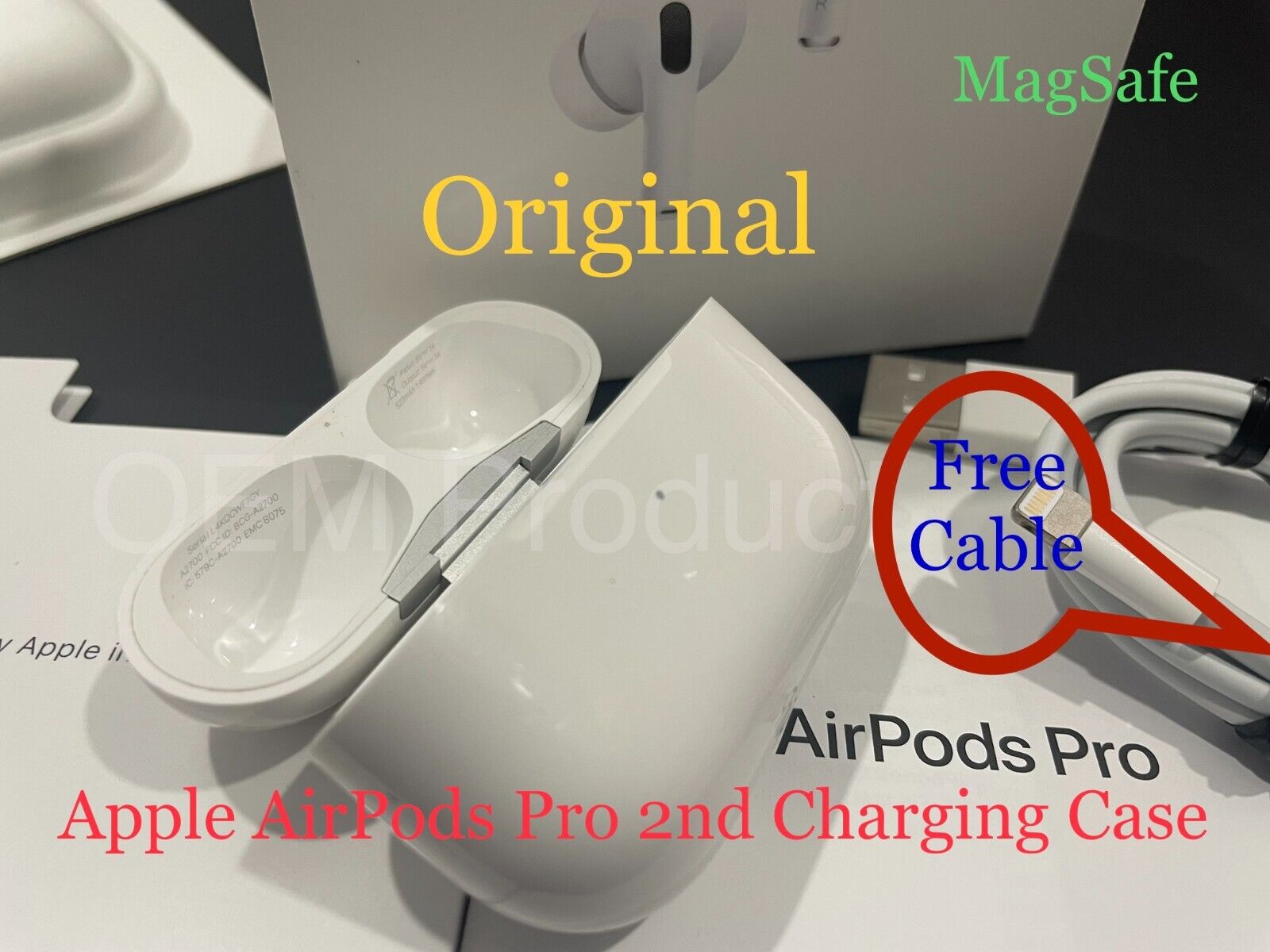 Genuine Authentic Replacement Apple Airpods Pro A2700 2nd Gen Charging Case | eBay Genuine Authentic Replacement Apple Airpods Pro A2700 2nd Gen Charging Case | eBay