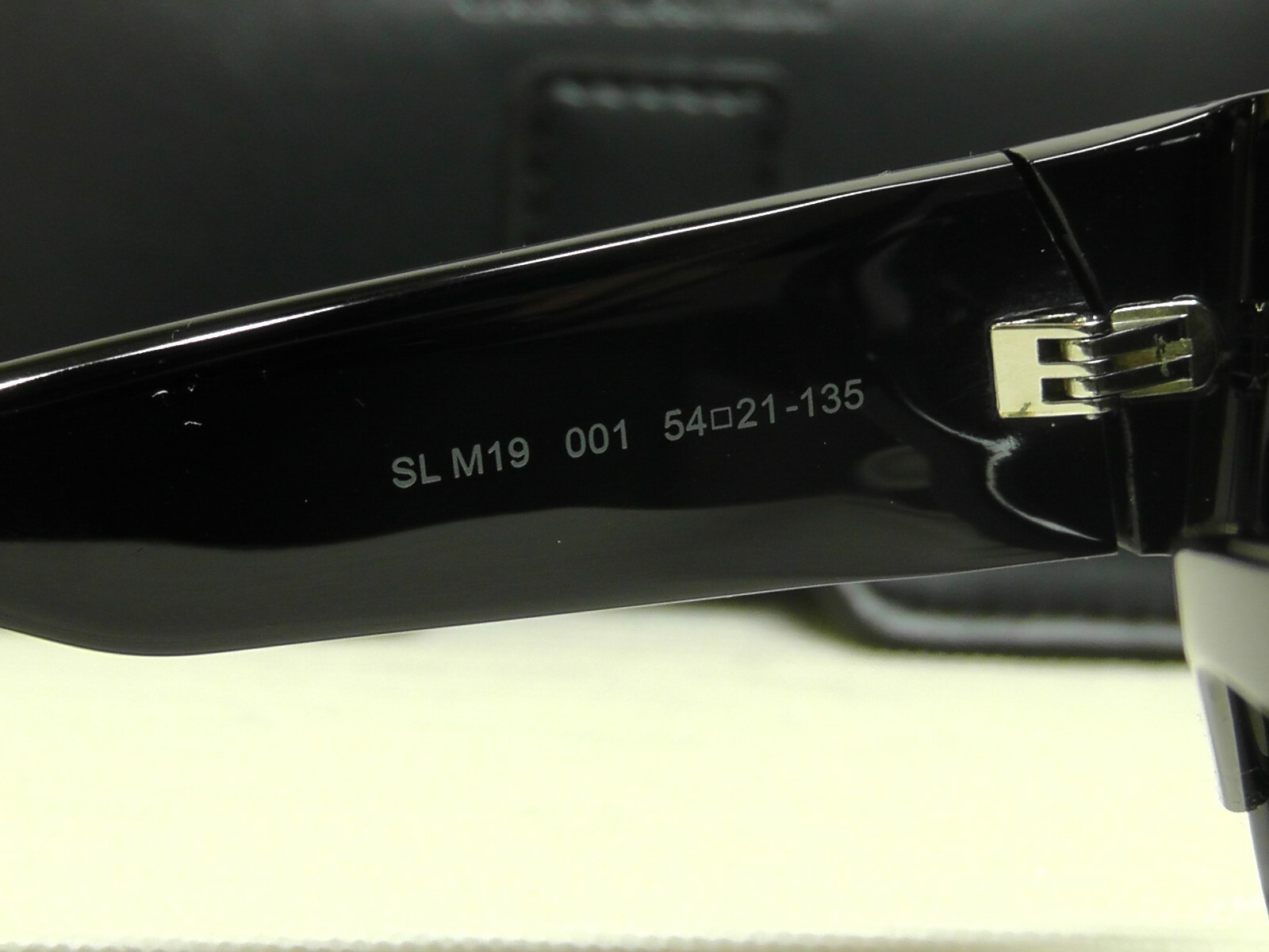 Pre-owned Saint Laurent Ysl Slm19 Core Shiny Black Frame Sunglasses 54 21 135italy In Gray