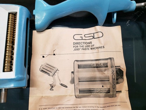 GSD NR.5 Pasta Roller -Noodles, Lasagna nr5 Made in Germany Teal Vintage