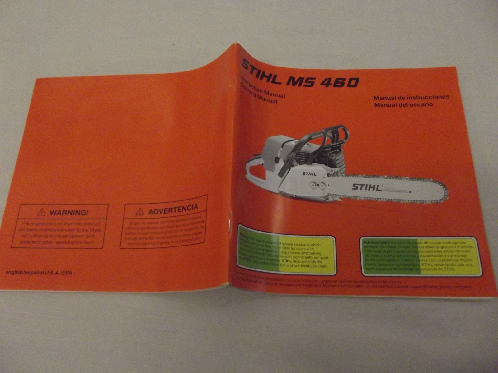 STIHL MS 460 Chain Saw Manual