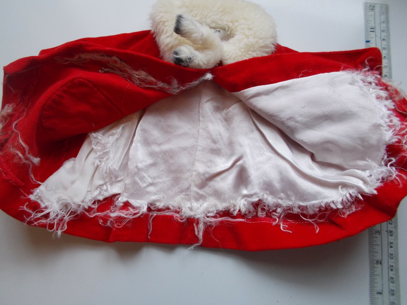 VINTAGE LOT OF DOLL CLOTHES 3 COATS ONE CHATTY CATHY MARKED FUR COLLARS CUTE