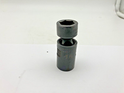 Craftsman Tools 15812 1/2'' Drive 15mm 6 Point Swivel Impact  Socket USA Made