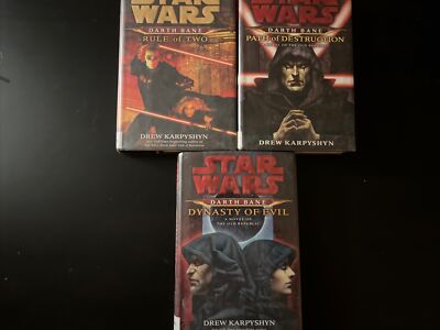 STAR WARS DARTH BANE TRILOGY HARDCOVER NOVELS by DREW LARP SHUN COMPLETE