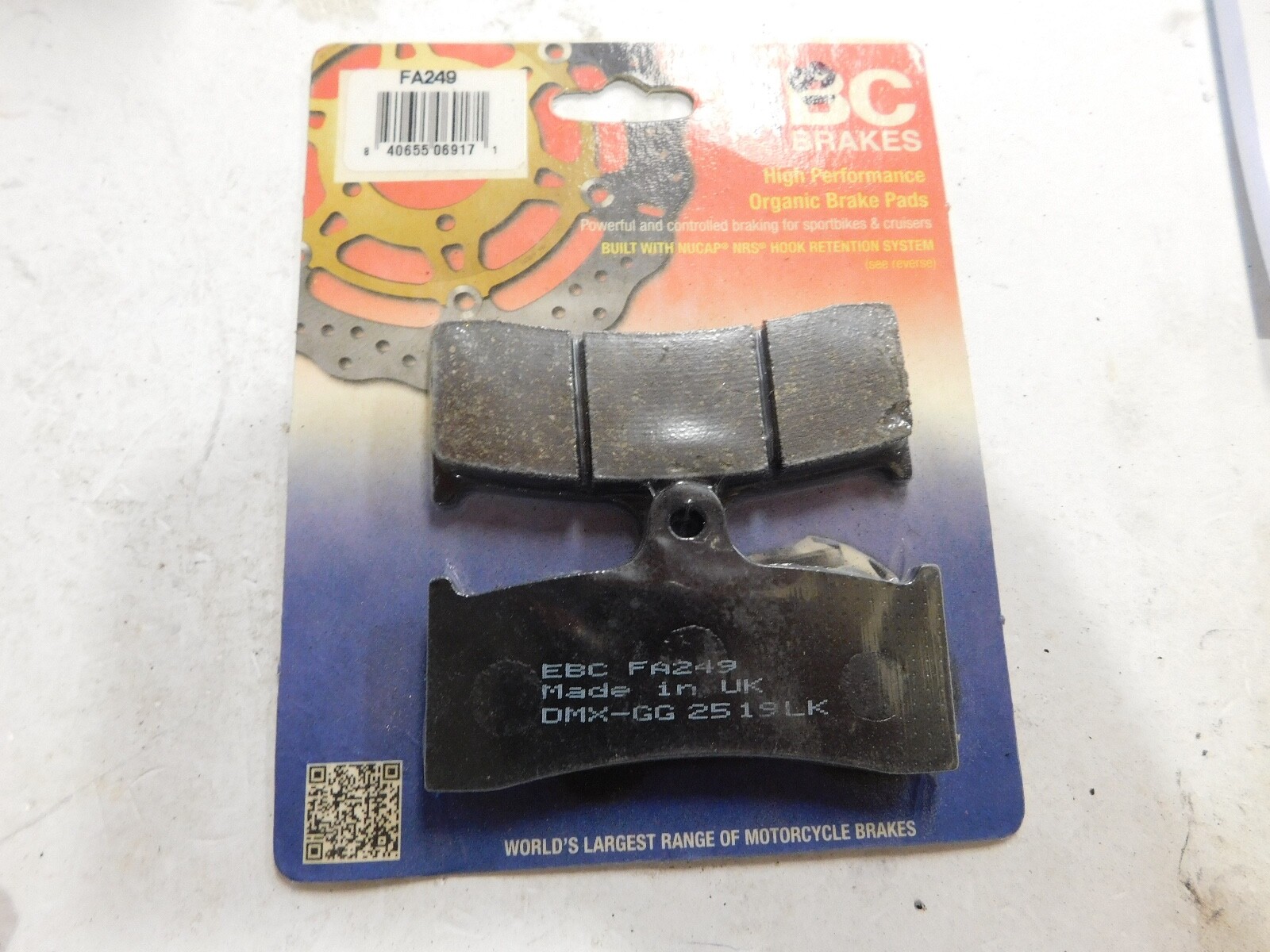 EBC FA249 ORGANIC BRAKE PADS 1996-1999 KAWASAKI ZX750 | eBay