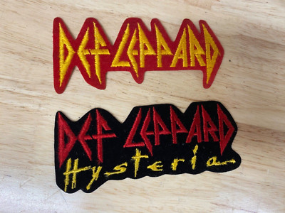 Def Leppard Logo Patch Embroidered Iron or Sew On Rock lot of 2 vintage