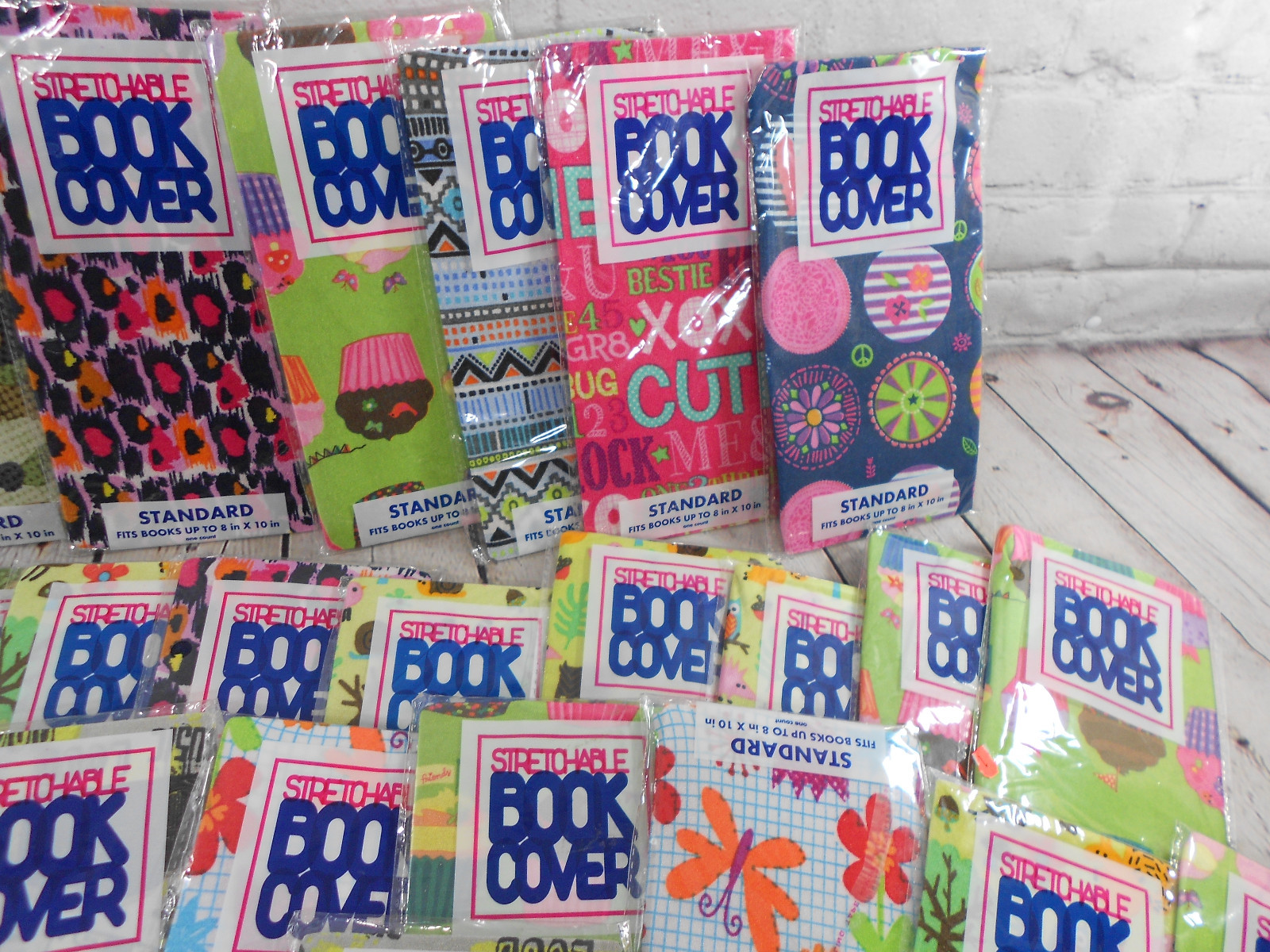 Stretchable Book Covers Lot of 50 Standard Size 8 x 10