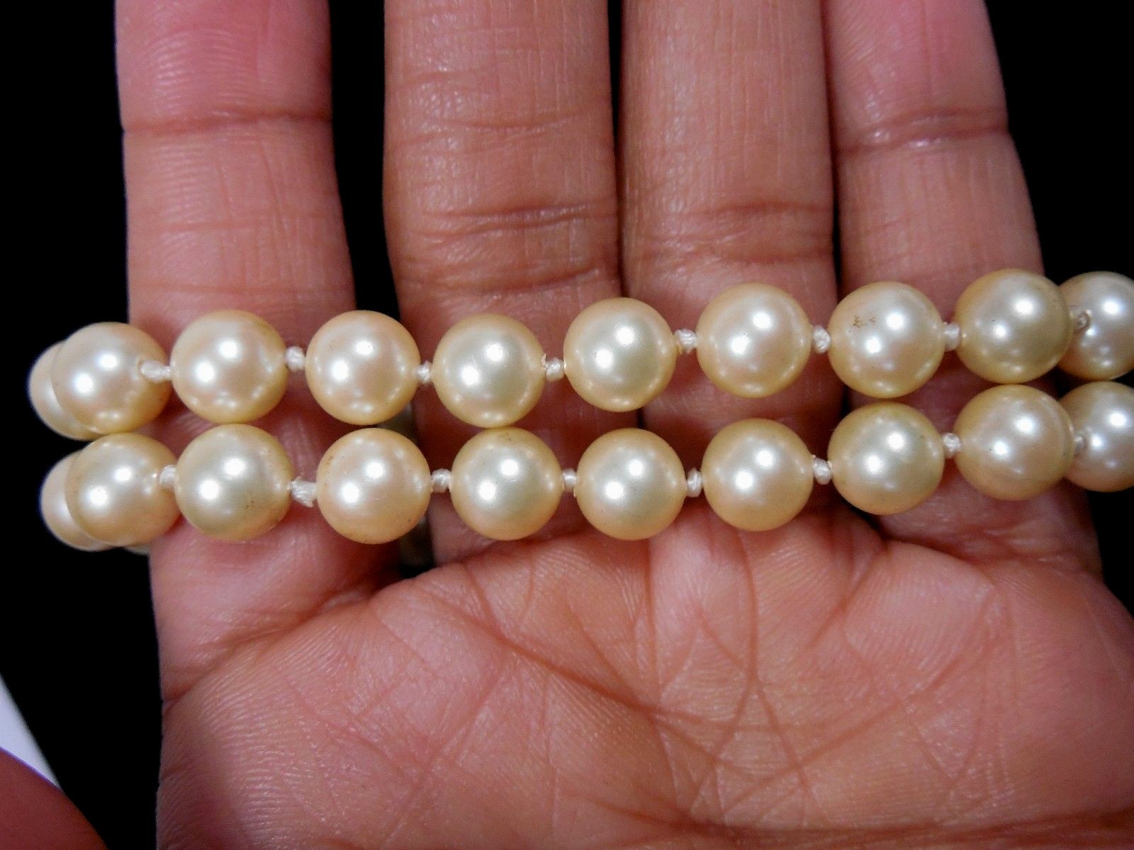 Marvella Faux Pearl Womens Choker Necklace 16