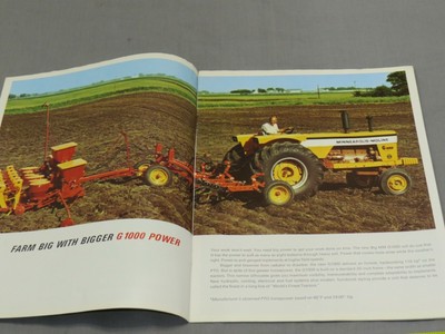 vintage Minneapolis Moline G1000 Tractor Sales Brochure 1965 original 16pgs