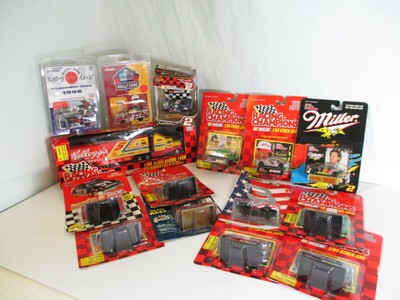 Racing Champions Lot of 15 Cars 1 Hauler Transporter 1 Nascar Ornament Revell