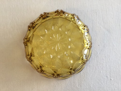 Vintage Yellow Amber 6”x2.5” Glass Cereal/Candy/dish Bowl