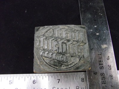 IDEAL ROOFING COMPANY ANTIQUE  WOOD LETTER PRESS PRINT BLOCK