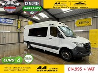 2019 19 Reg Mercedes Sprinter 516CDI 9 Seater Crew Van Minibus 79K Miles + VAT