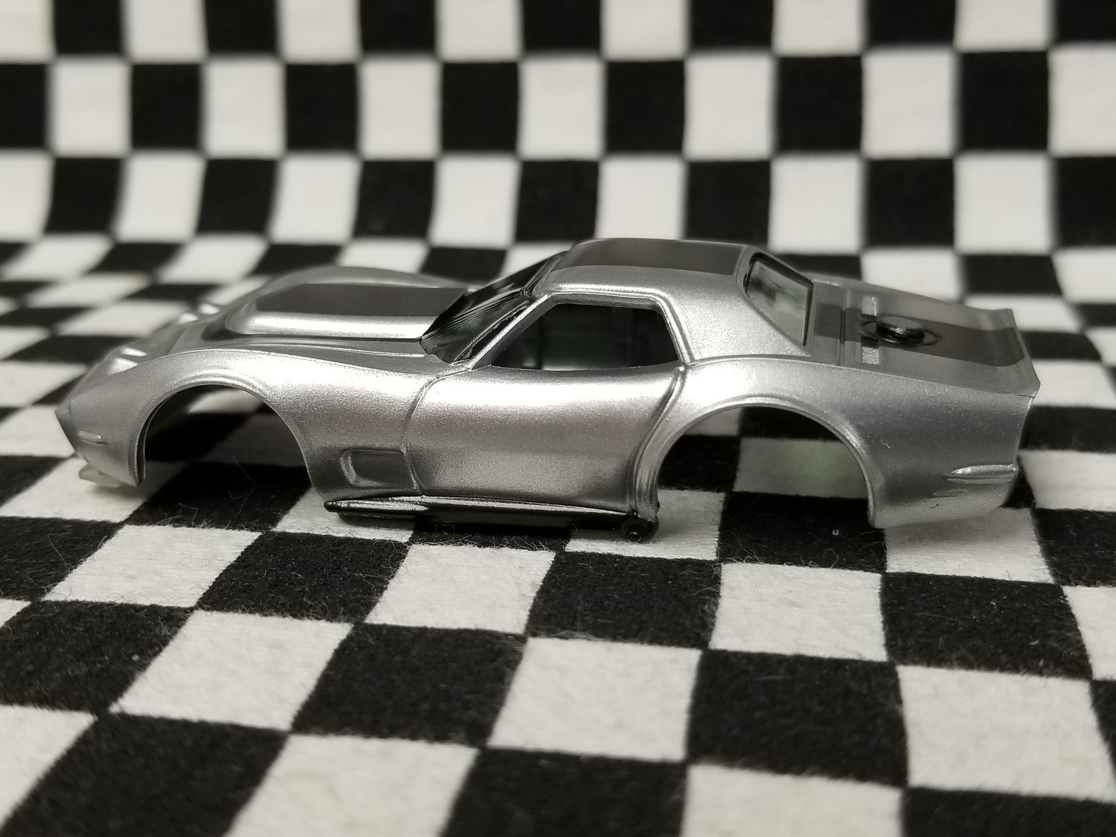 Silver and Black AF Xtras A/P A Production Corvette - AFX, TOMY, Auto World