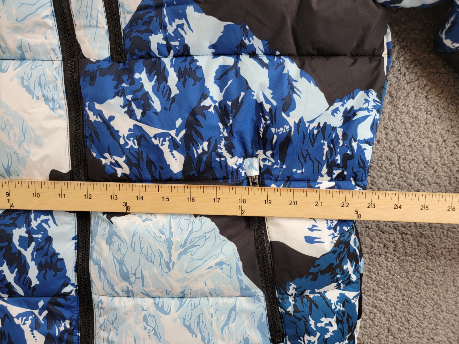 Club Room Stretch Hooded Puffer Jacket Men's M Ski Printed Zip Closure L/S - Picture 7 of 17