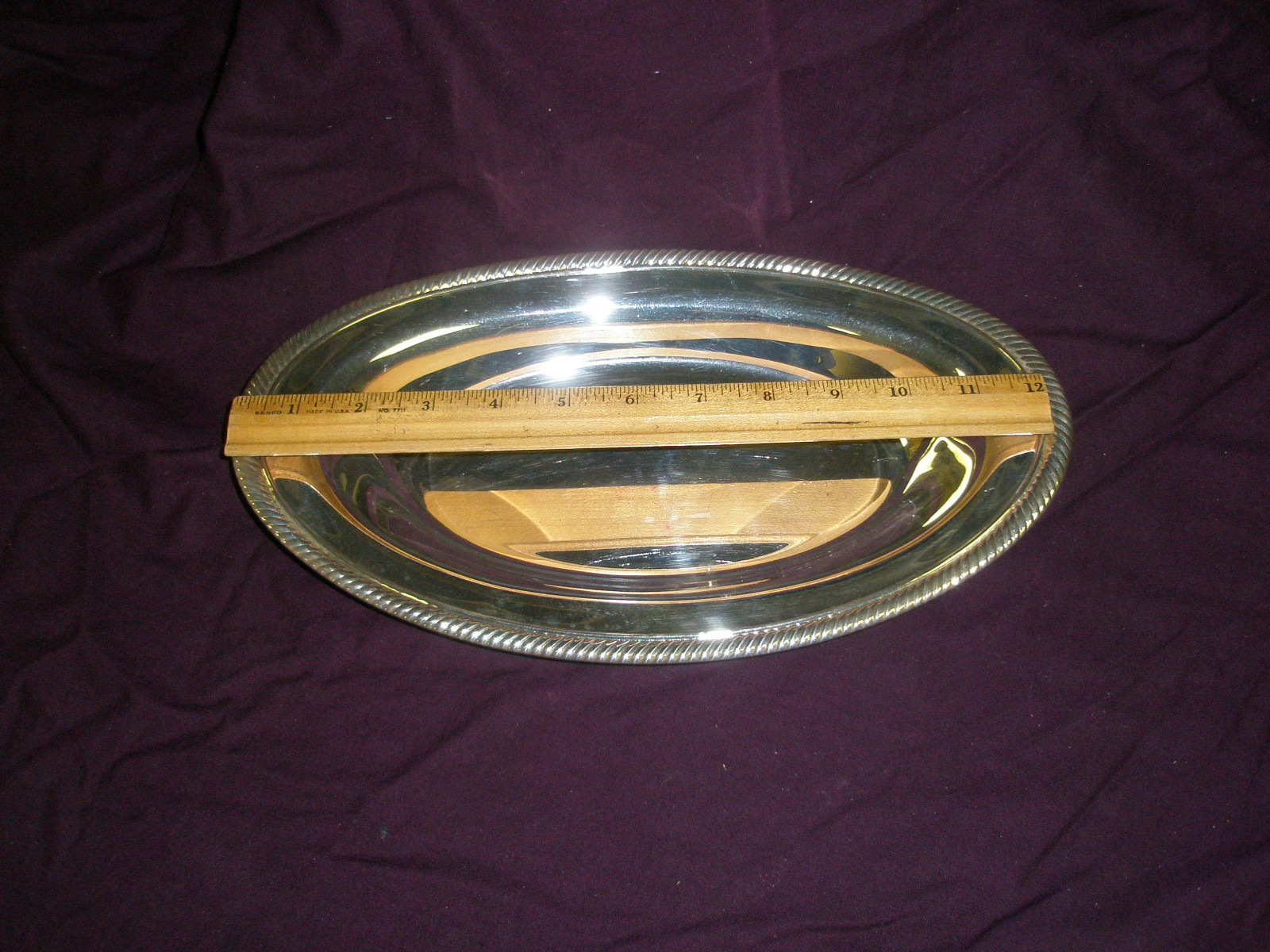 Oblong silver tray