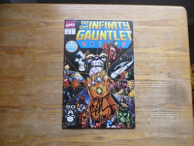 1991 THE INFINITY GAUNTLET # 1 THANOS SIGNED 2X JIM STARLIN \u0026 JOE RUBINSTEIN,COA  | eBay