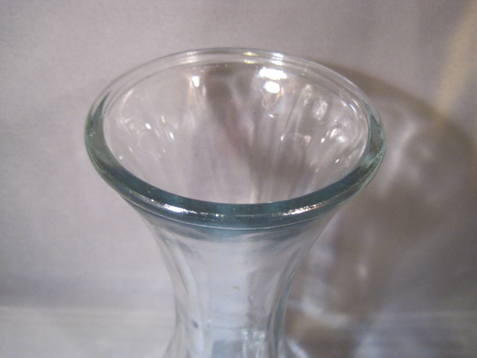 HEAVY CLEAR GLASS FLAIR BASE  9