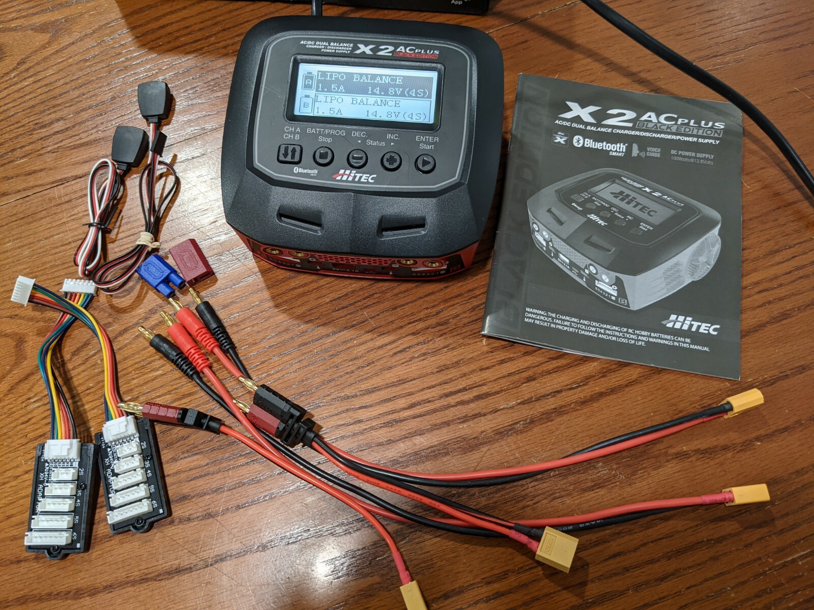 Hitec X2 AC Plus Black Edition Lipo Battery Charger / Discharger. PN