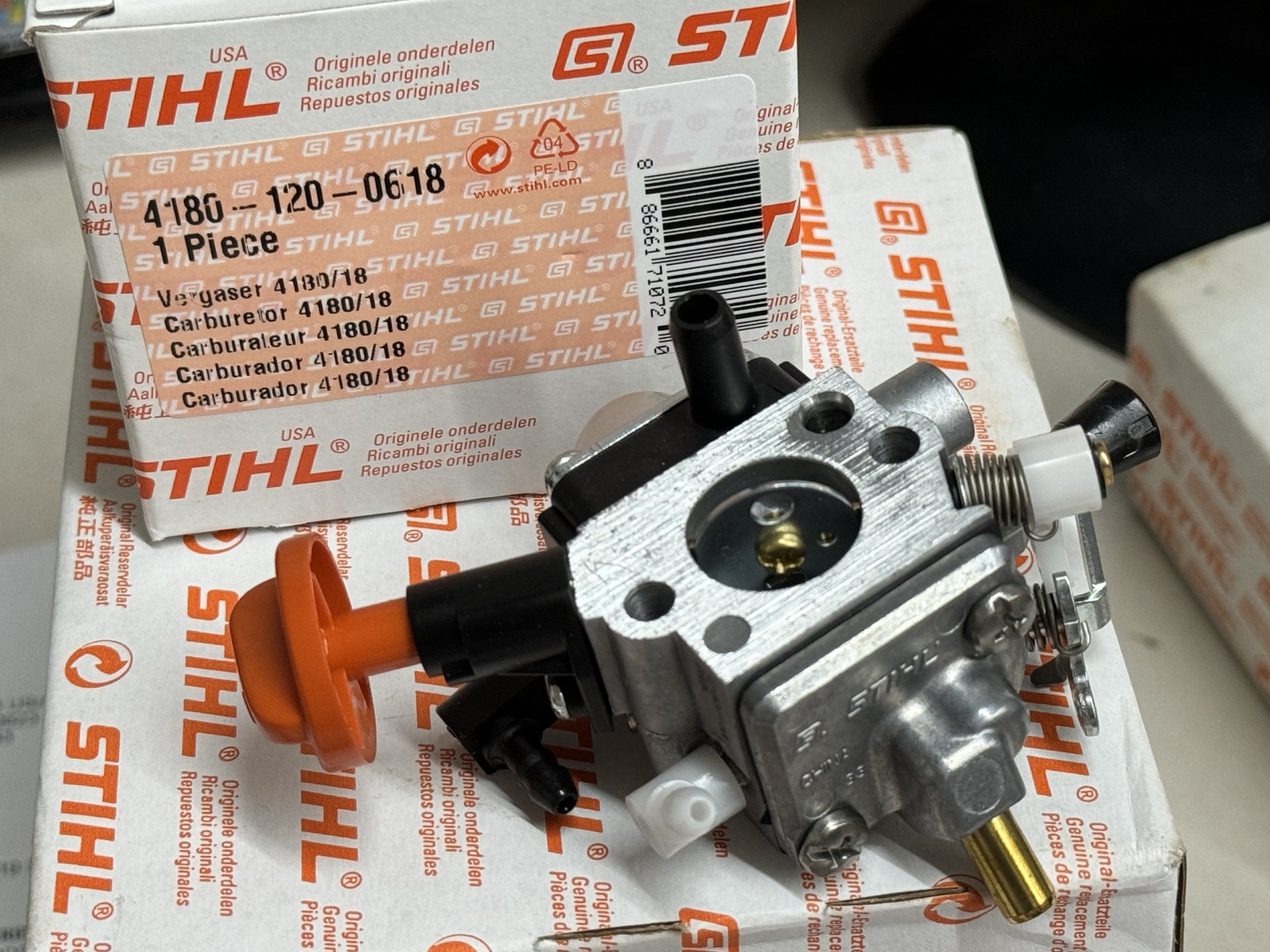 STIHL OEM ZAMA CARBURETOR 4180 120 0618 / 0615  4180/18 KM111 FC111 HT102 HT103 - Picture 2 of 4