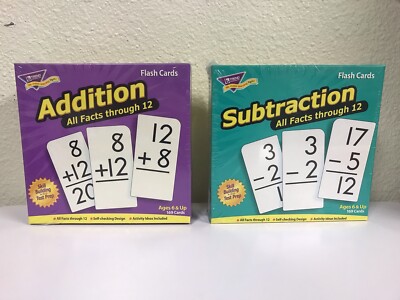 Math Flash Cards Addition and Subtraction Trend Enterprises New/Sealed