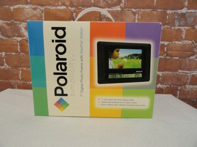 Polaroid Simplicity 7 Inch Digital Photo Frame PLUS Weather Station New