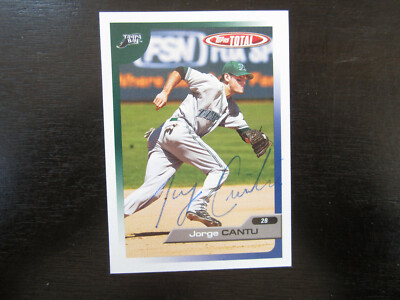 2005 Topps Total # 10 Jorge Cantu Autograph Signed Card (B) Tampa Bay Rays