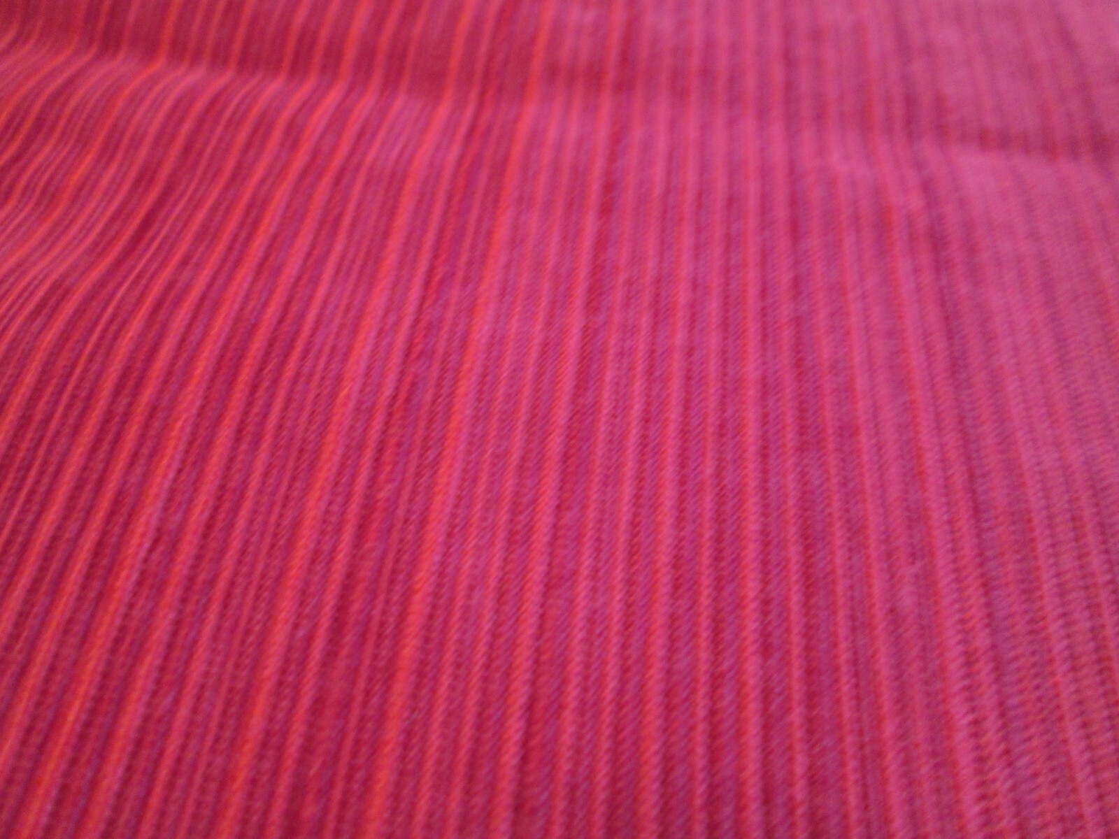 Vintage Cloth TableCloth  Woven Stripes Narrow Red 58