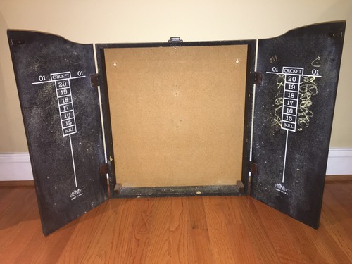 Vintage Cheers Wooden Dartboard Cabinet