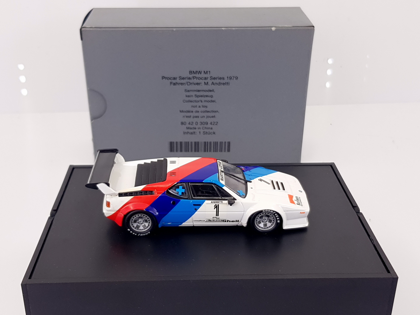 ミニカー 1/43 BMW M1 collector's model. Dealer 1:43 BMW M1 Procar 1979 #1(E26) Mario Andretti