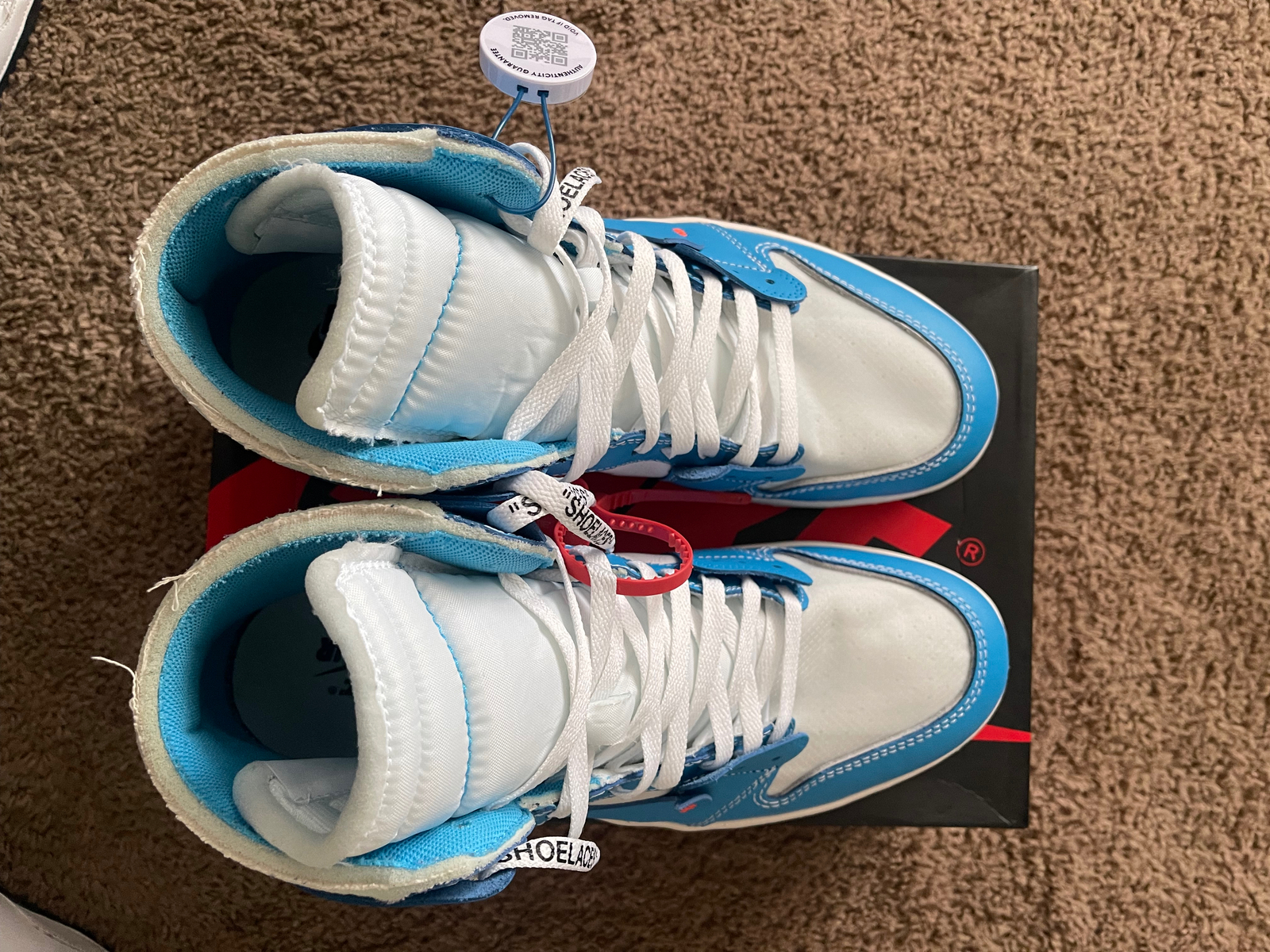 Off-White x Jordan 1 Retro High OG 'UNC' Size 14 NO BOX Off-White x Jordan 1 Retro High OG 'UNC' Size 14 NO BOX