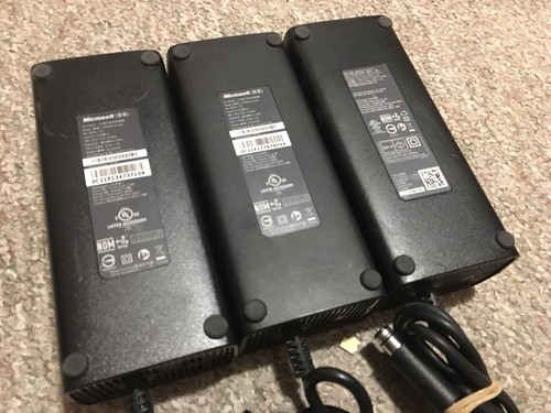 Wholesale Lot Of -3- Genuine Microsoft XBOX 360 Slim & E AC Power Brick Adapters