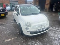 2011 Fiat 500 2011 0.9 TwinAir Lounge 3dr WHITE GLASS PAN ROOF £20 TAX SERVICE H