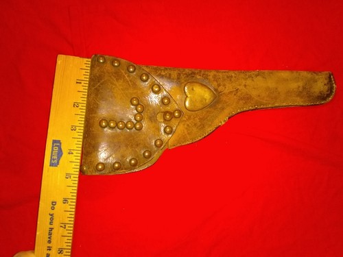 Antique or Vintage Leather Studded Holster  22 Caliber Nice Custom Work