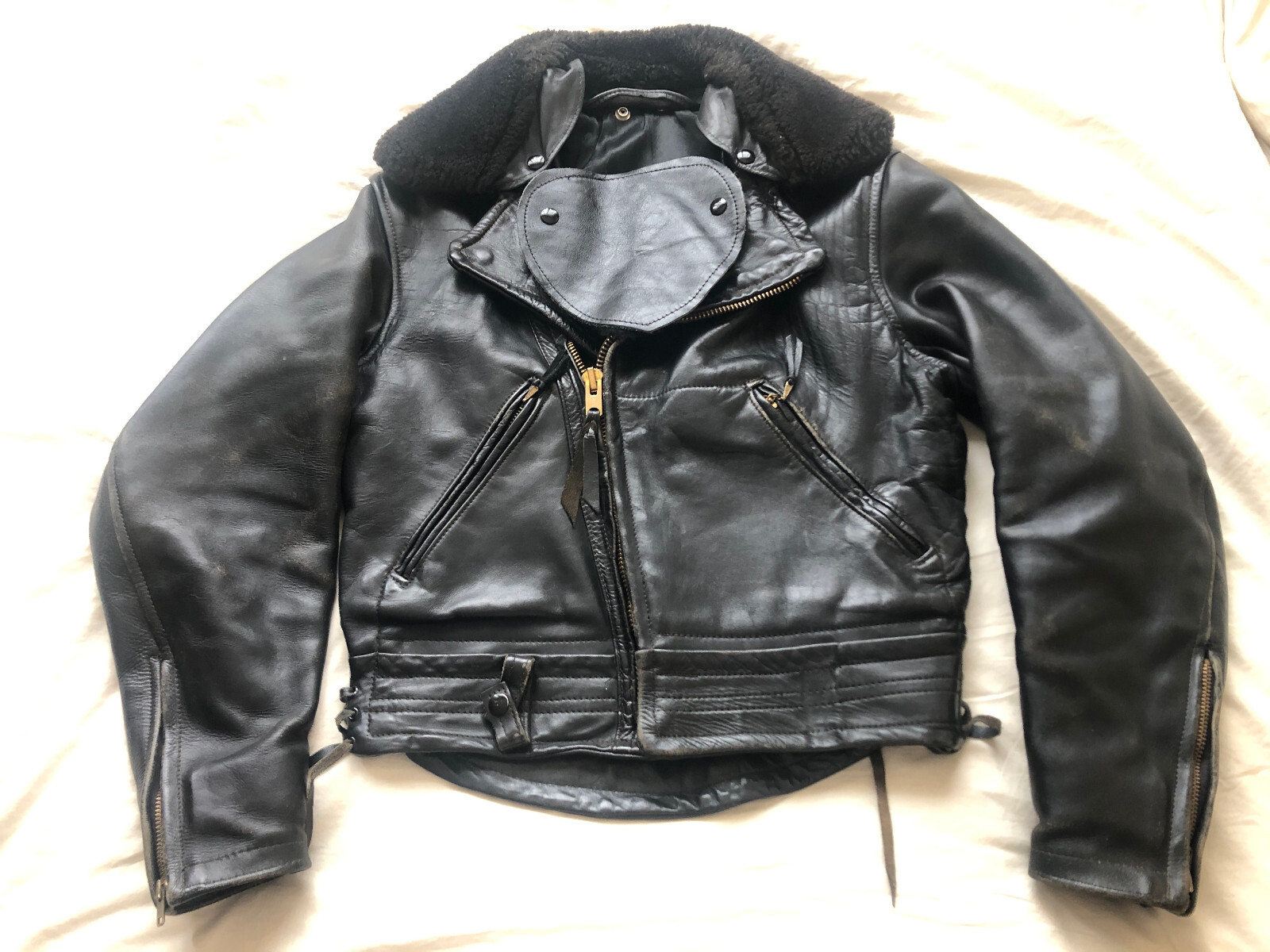 1950's Cal Leather LAPD Horsehide leather motorcycle jacket 1950's Cal Leather LAPD Horsehide leather motorcycle jacket
