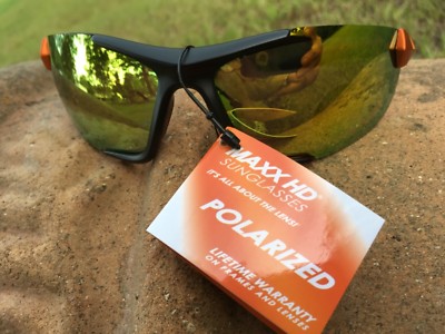 Maxx HD Sunglasses Blitz HDP black orange golf fishing polarized smoke LT 